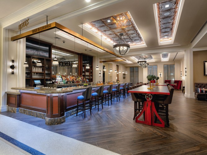 Lounge with bar and social room space 4